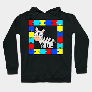 autism day zebra Hoodie